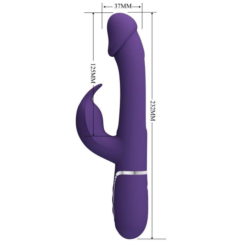 PRETTY LOVE VIBRADOR COELHO DEJON 3 EM 1 MULTIFUNO AQUA VERDE