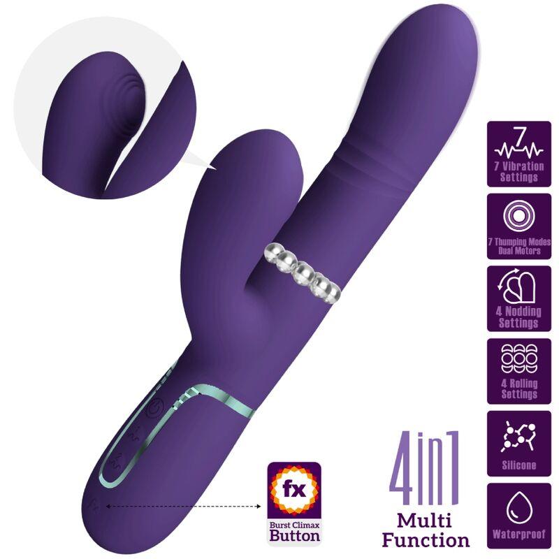 PRETTY LOVE VIBRADOR MULTIFUNCaO G SPOT ROXO