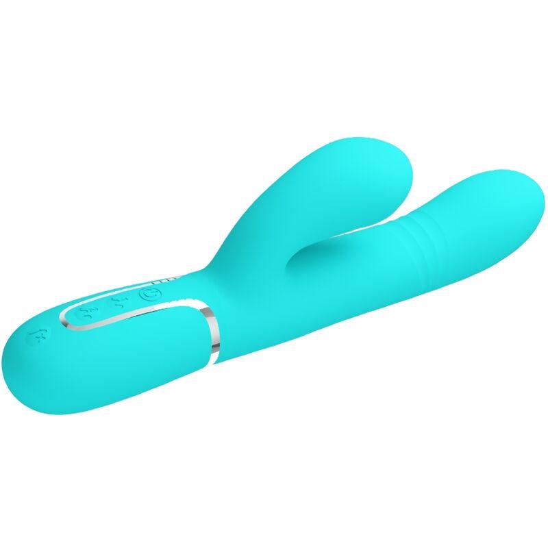 PRETTY LOVE VIBRADOR MULTIFUNCaO G SPOT AQUA VERDE