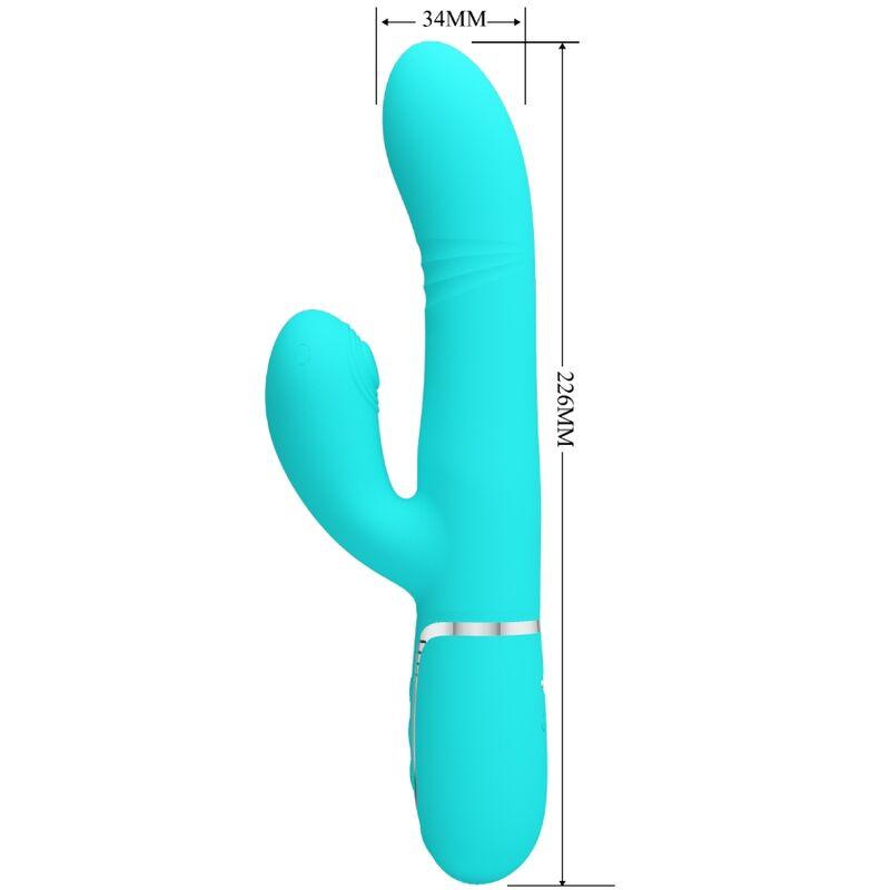 PRETTY LOVE VIBRADOR MULTIFUNCaO G SPOT AQUA VERDE