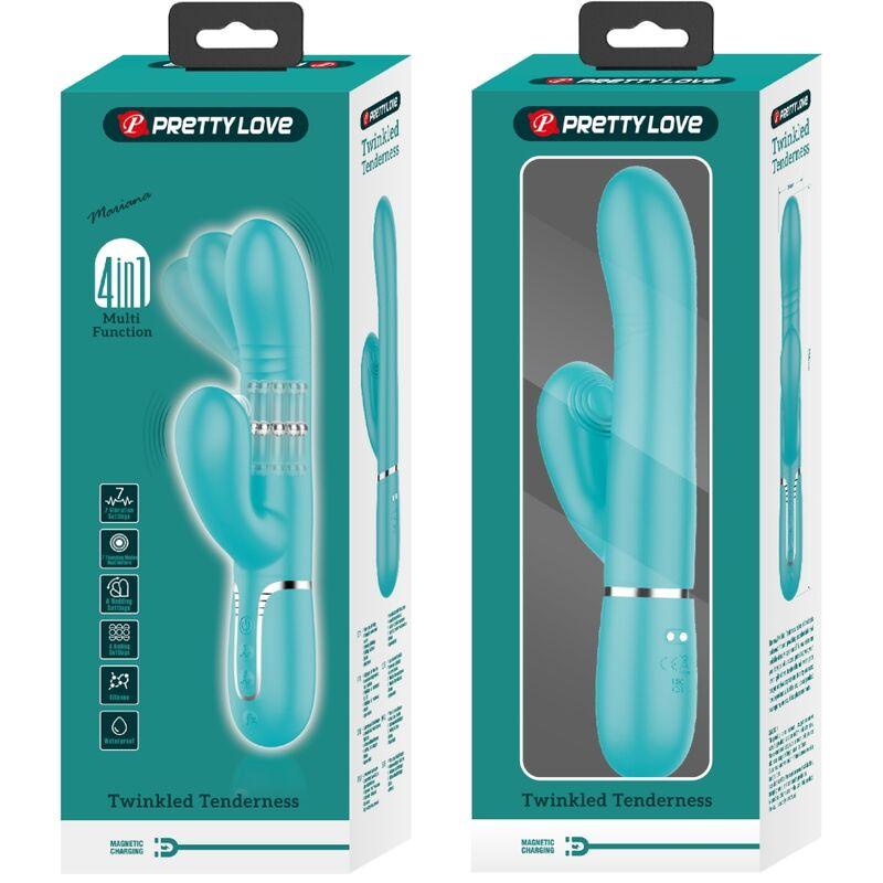 PRETTY LOVE VIBRADOR MULTIFUNCaO G SPOT AQUA VERDE