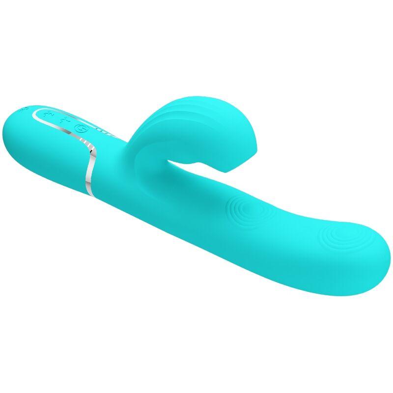 PRETTY LOVE PERLITA MULTIFUNO 3 EM 1 VIBRADOR G SPOT AQUA VERDE