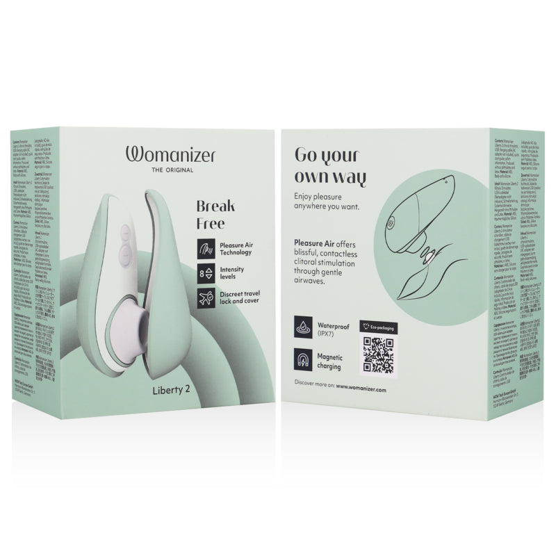 WOMANIZER LIBERTY 2 ESTIMULADOR DE CLITORIS SUCKER VERDE CLARO