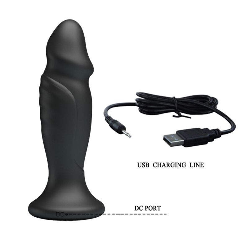 MR PLAY PLUG ANAL COM CONTROLE REMOTO VIBRAO PRETO