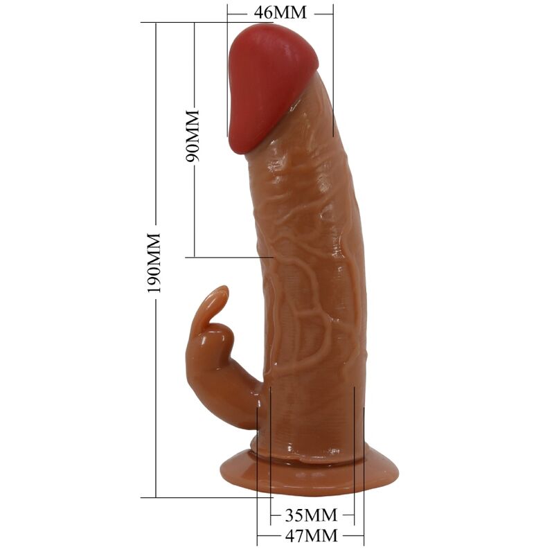 PRETTY LOVE MARION HARNESS CUECAS UNIVERSAIS COM DILDO VIBRAToRIO 19 CM MARROM