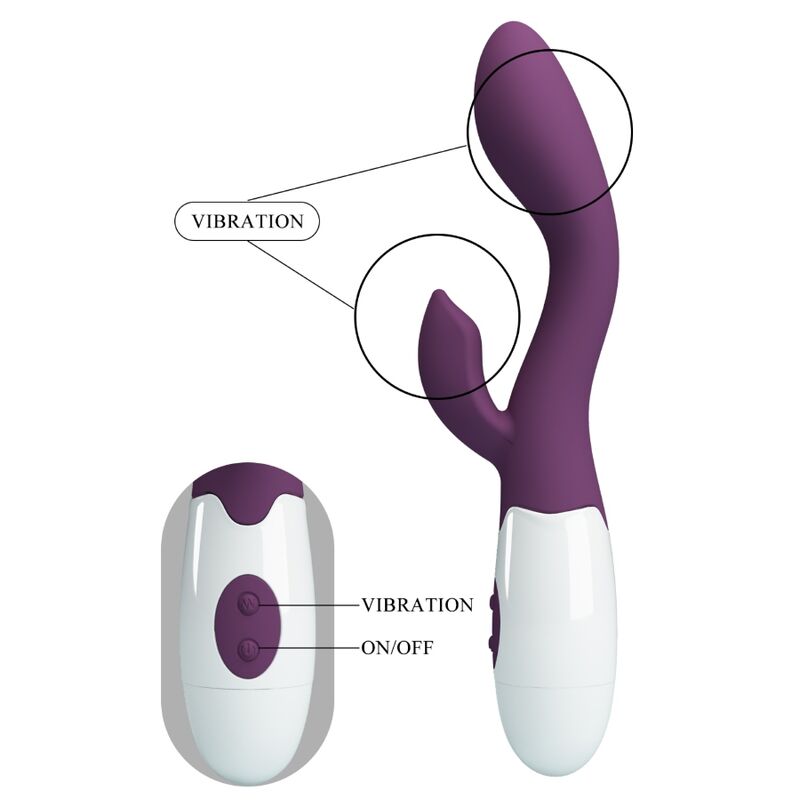 PRETTY LOVE VIBRADOR G SPOT BRILHANTE ROXO