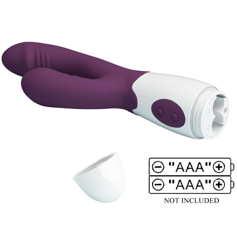 PRETTY LOVE BUTTERFLY KISS VIBRADOR DE COELHO E ESTIMULADOR DE PONTO G ROXO