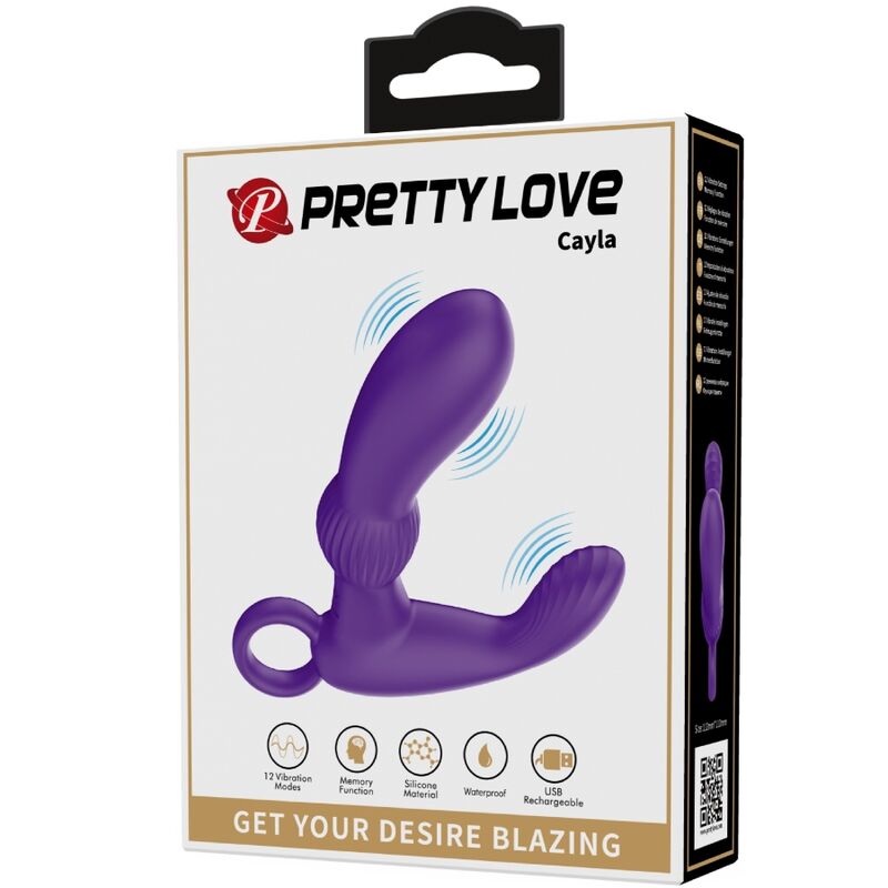 PRETTY LOVE CAYLA MASSAGEADOR VIBRADOR ANAL LILA