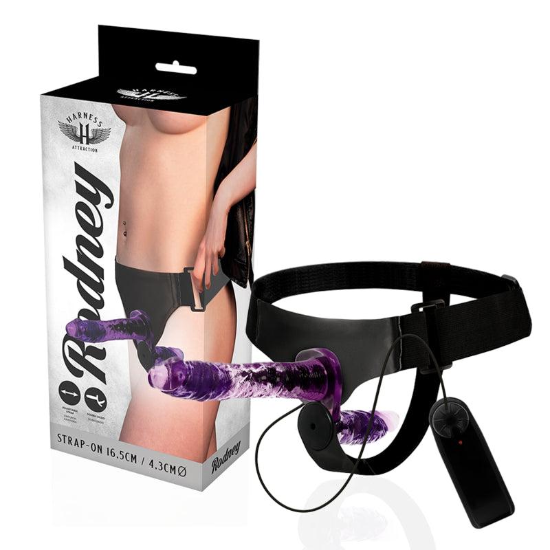 HARNESS ATTRACTION RODNEY DUPLA PENETRACI N VIBRADOR 18 X 35 CM