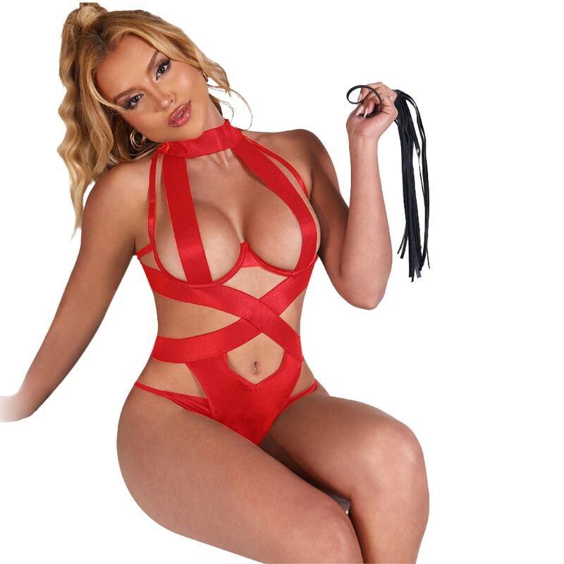 SUBBLIME SEXY HALTER BODY COM ARNaS VERMELHO L XL