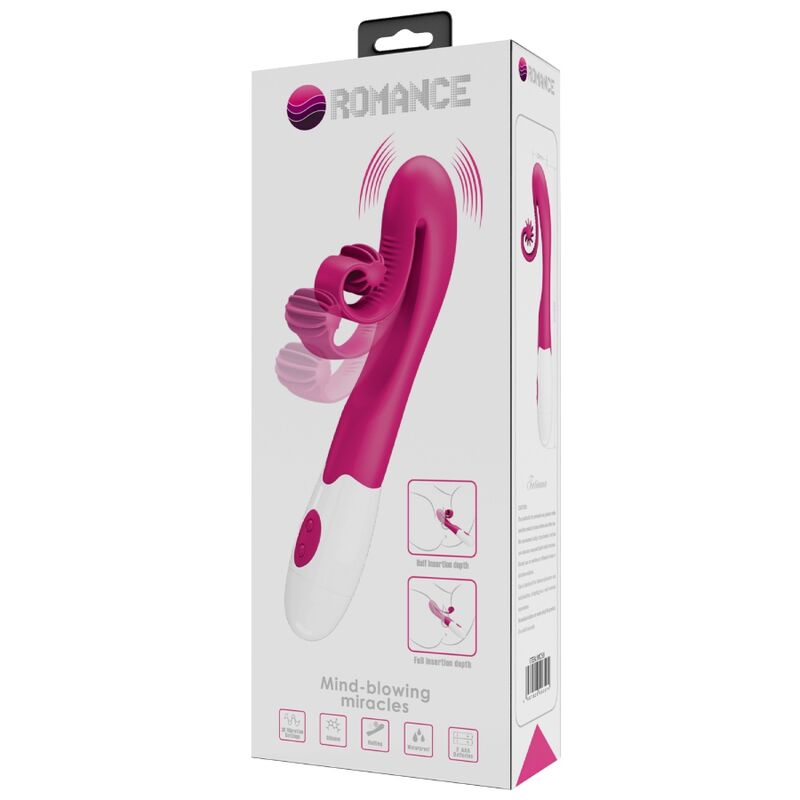 ROMANCE VIBRADOR E ESTIMULADOR 30 VELOCIDADES COR DE ROSA