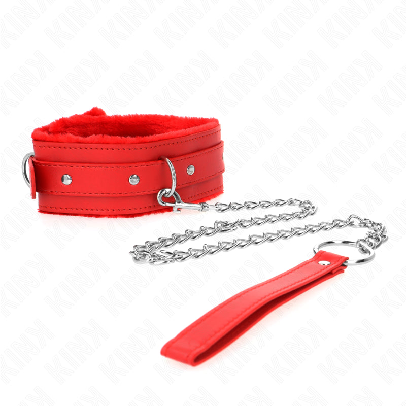 KINK COLAR COM TRELA 65 CM COM RESTRIaaES VERMELHO 36 42 CM X 55 CM