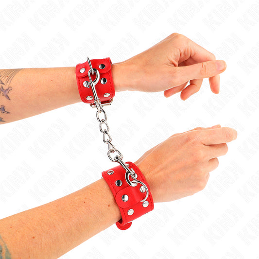 KINK PULSEIRAS COM LINHA DUPLA DE PREGOS AJUSTaVEIS VERMELHO