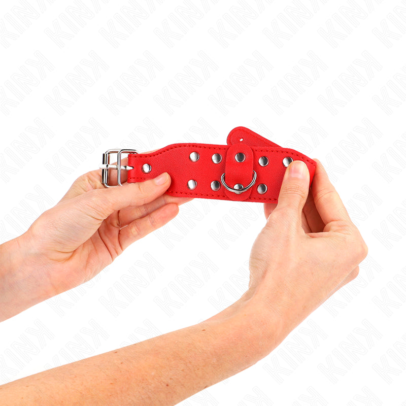 KINK PULSEIRAS COM LINHA DUPLA DE PREGOS AJUSTaVEIS VERMELHO