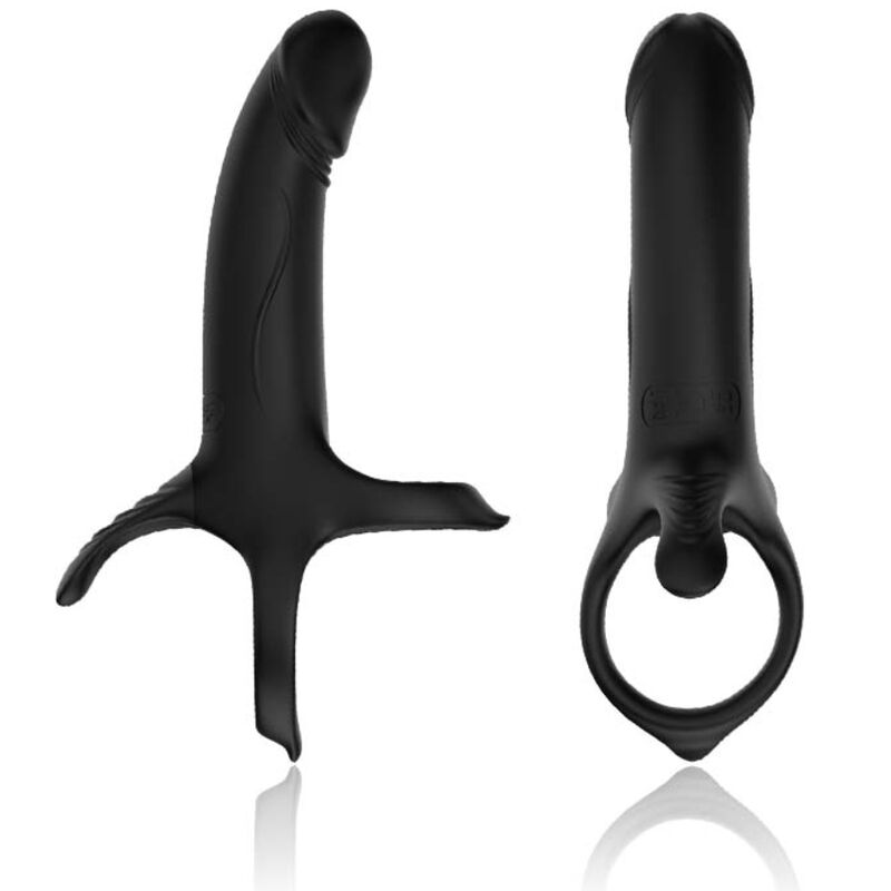 ARMONY DILDO COM ANEL E VIBRADOR PRETO