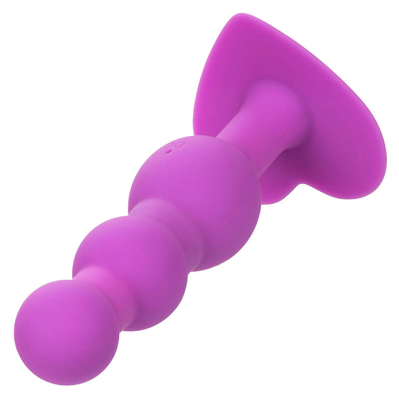 CALEXOTICS FIRST TIME PLUG ANAL SONDA TRIPLA DE CONTAS 10 VIBRAaaES ROXO