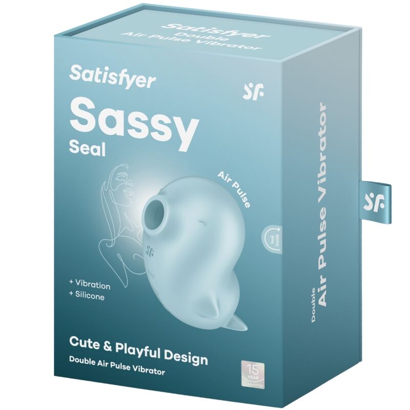 SATISFYER SASSY SEAL ESTIMULADOR E VIBRADOR AZUL