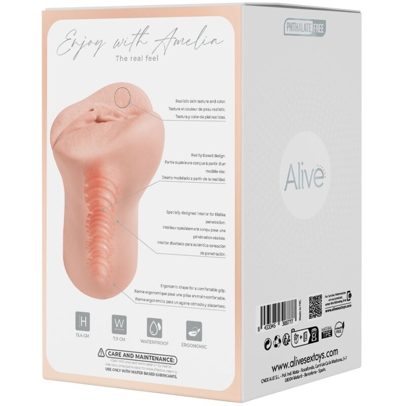 ALIVE FLEX MASTURBADOR MASCULINO VAGINAL TAMANHO M