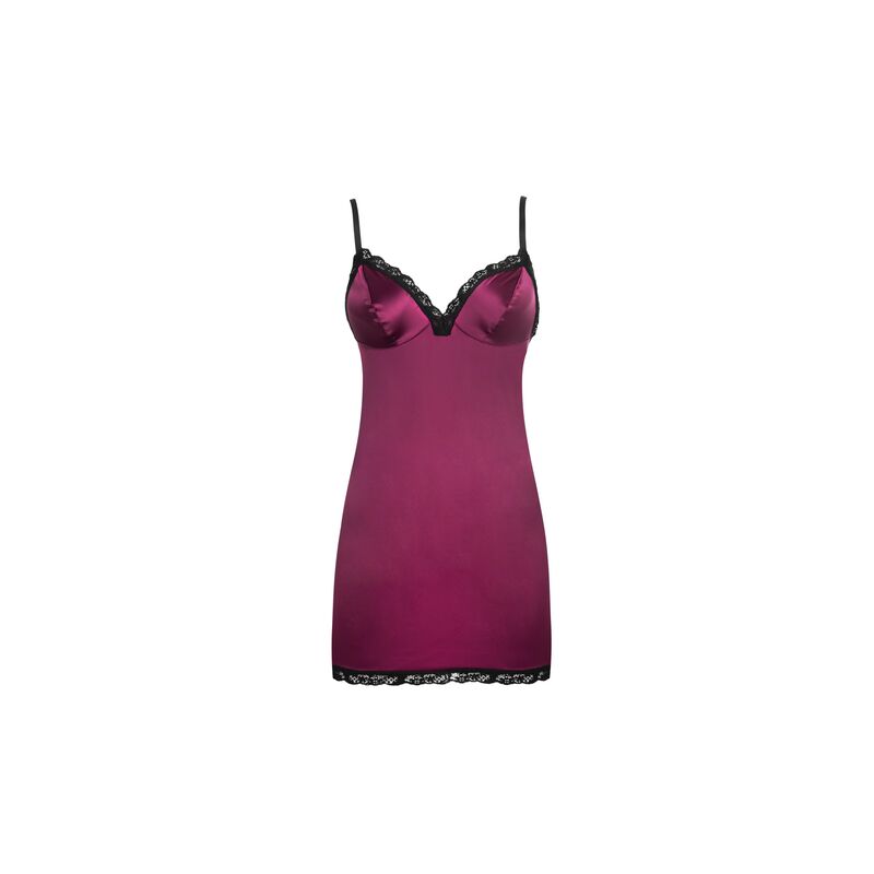 LIVCO CORSETTI FASHION PHEMIENA CF 90433 CHEMISE TANGA BURGUNDY S M