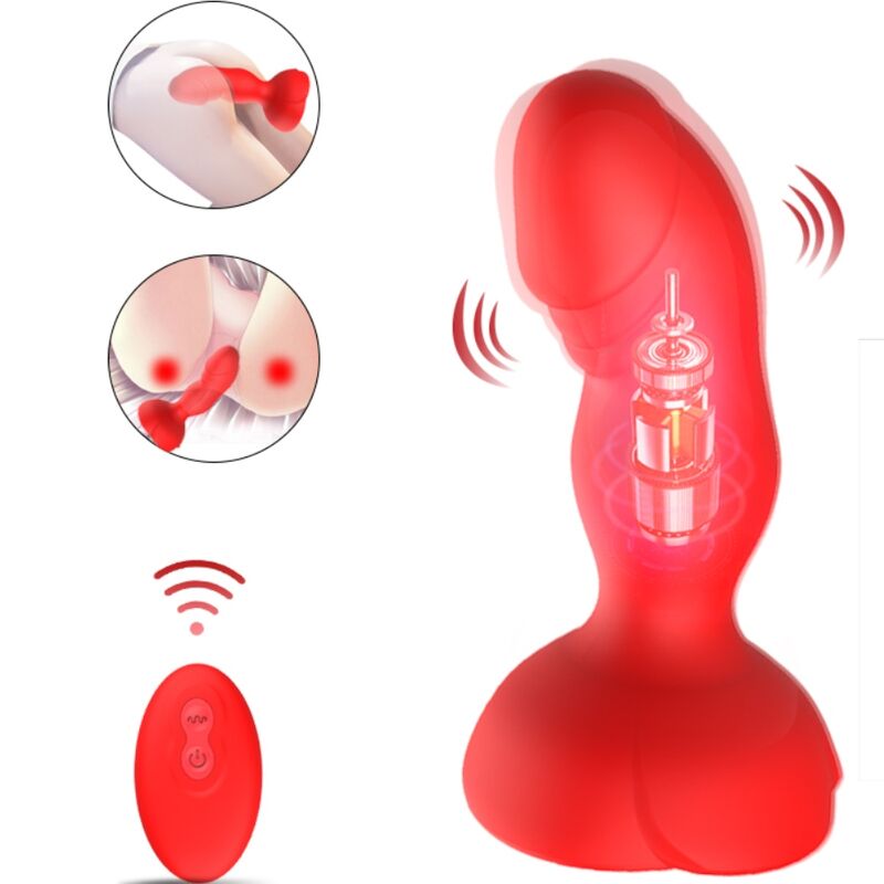 ARMONY EXTREME A BLOOM VIBRADOR ROSE E PLUG ANAL CONTROLE REMOTO VERMELHO