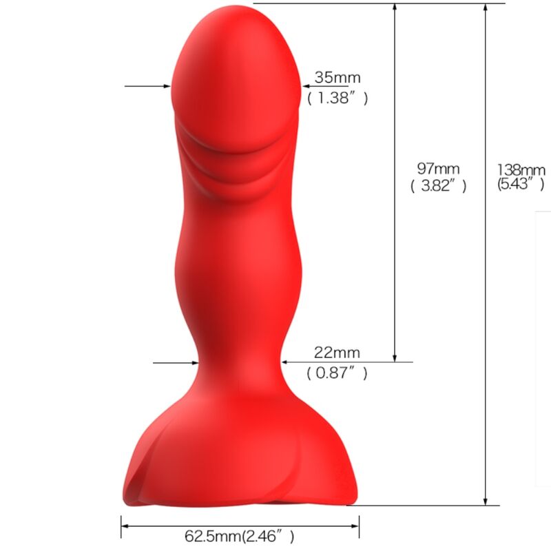 ARMONY EXTREME A BLOOM VIBRADOR ROSE E PLUG ANAL CONTROLE REMOTO VERMELHO