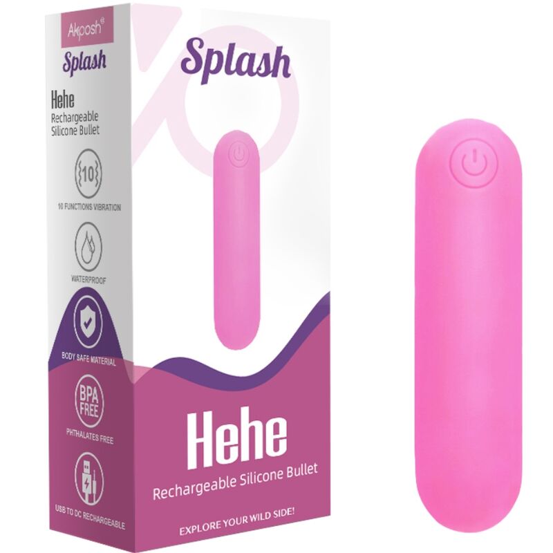 ARMONY SPLASH HEHE VIBRADOR BALA SILICONE 10 VIBRAaaES 65 X 15 CM ROSA