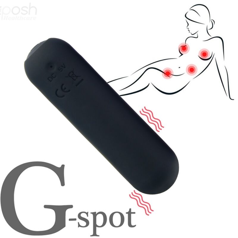 ARMONY SPLASH HAHA VIBRADOR BALA SILICONE 10 VIBRAaaES 75 X 19 CM PRETO