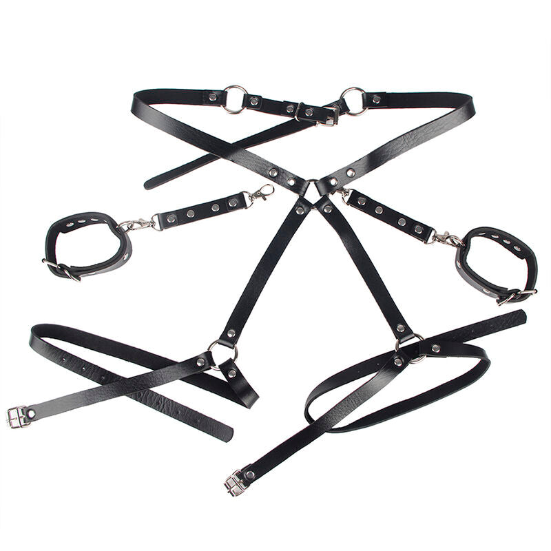 SUBBLIME 953690 ALGEMAS COM CINTO DE BONDAGE PRETO TAMANHO aNICO