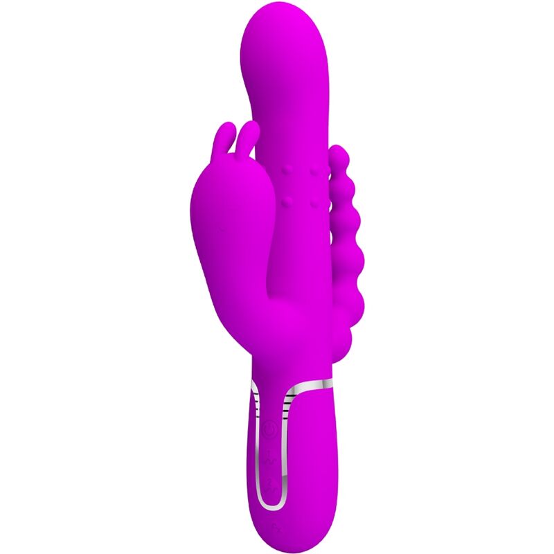 PRETTY LOVE CAMMY VIBRADOR TRIPLO MULTIFUNCIONAL 4 EM 1 ROSA