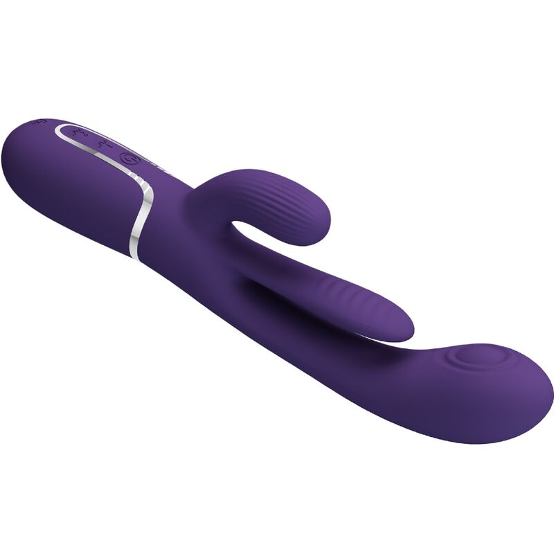 PRETTY LOVE SHANIA TRIPLE RABBIT VIBRADOR MULTIFUNCIONAL ROXO