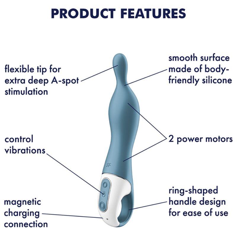 SATISFYER VIBRADOR AMAZING 1 ASPOT AZUL