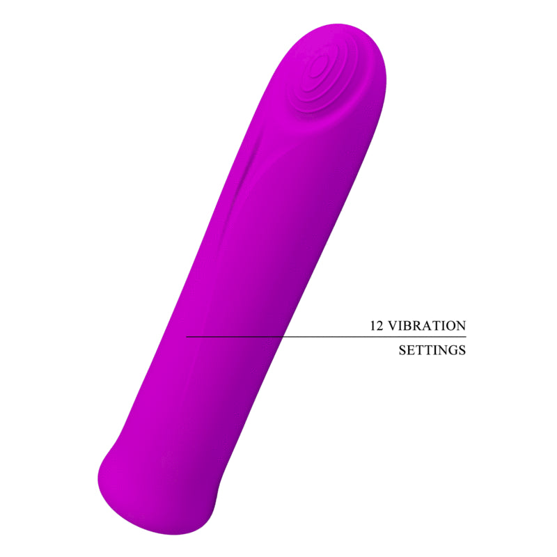 PRETTY LOVE VIBRADOR CURTIS MINI SUPER POWER 12 VIBRAoES DE SILICONE VIOLETA