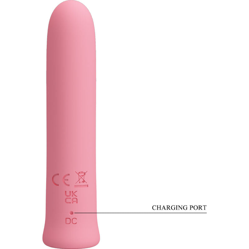 PRETTY LOVE VIBRADOR CURTIS MINI SUPER POWER 12 VIBRAoES DE SILICONE ROSA