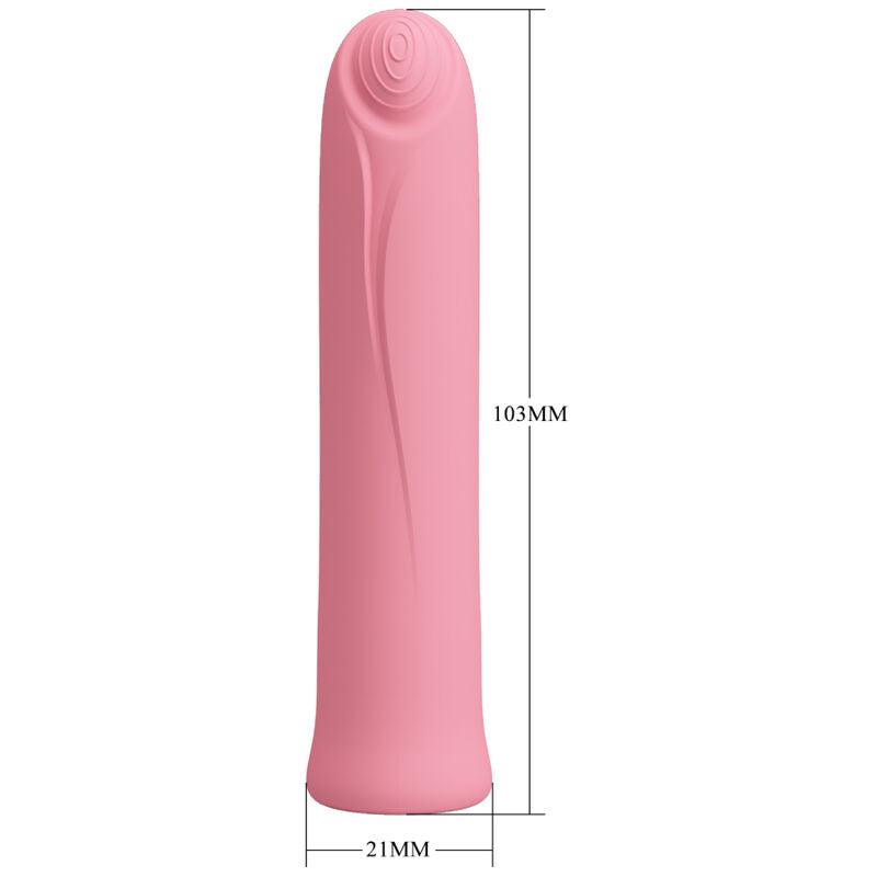 PRETTY LOVE VIBRADOR CURTIS MINI SUPER POWER 12 VIBRAoES DE SILICONE ROSA