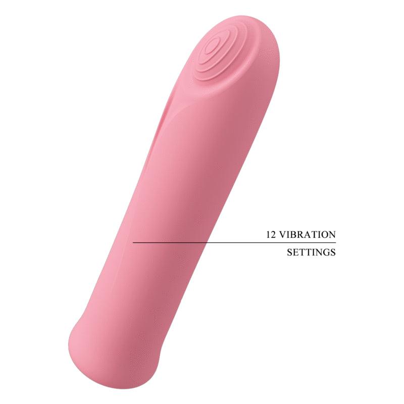 PRETTY LOVE VIBRADOR CURTIS MINI SUPER POWER 12 VIBRAoES DE SILICONE ROSA