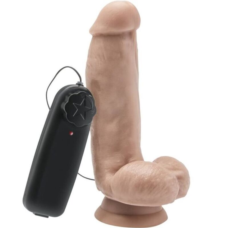 GET REAL DILDO 12 CM COM BOLAS VIBRADOR PELE