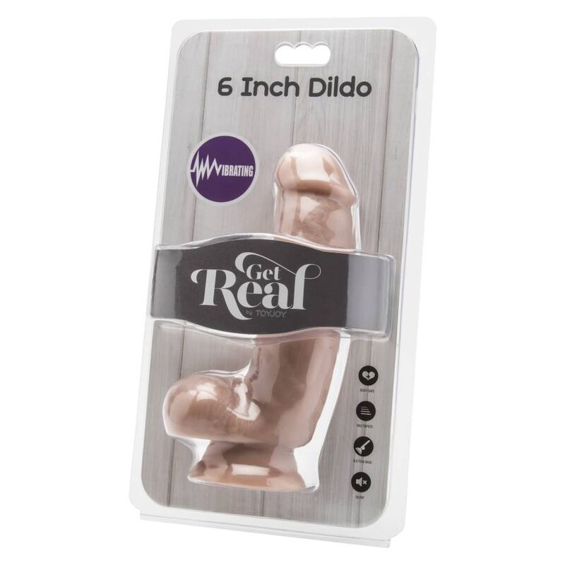 GET REAL DILDO 12 CM COM BOLAS VIBRADOR PELE