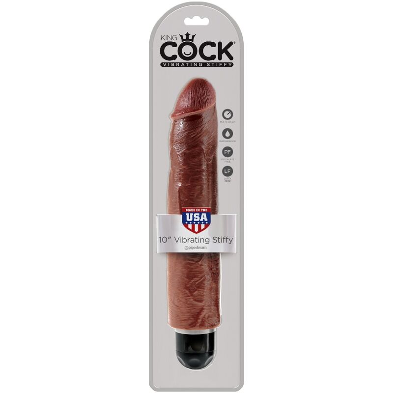 KING COCK VIBRADOR DE PeNIS REALISTA 256 CM CASTANHO