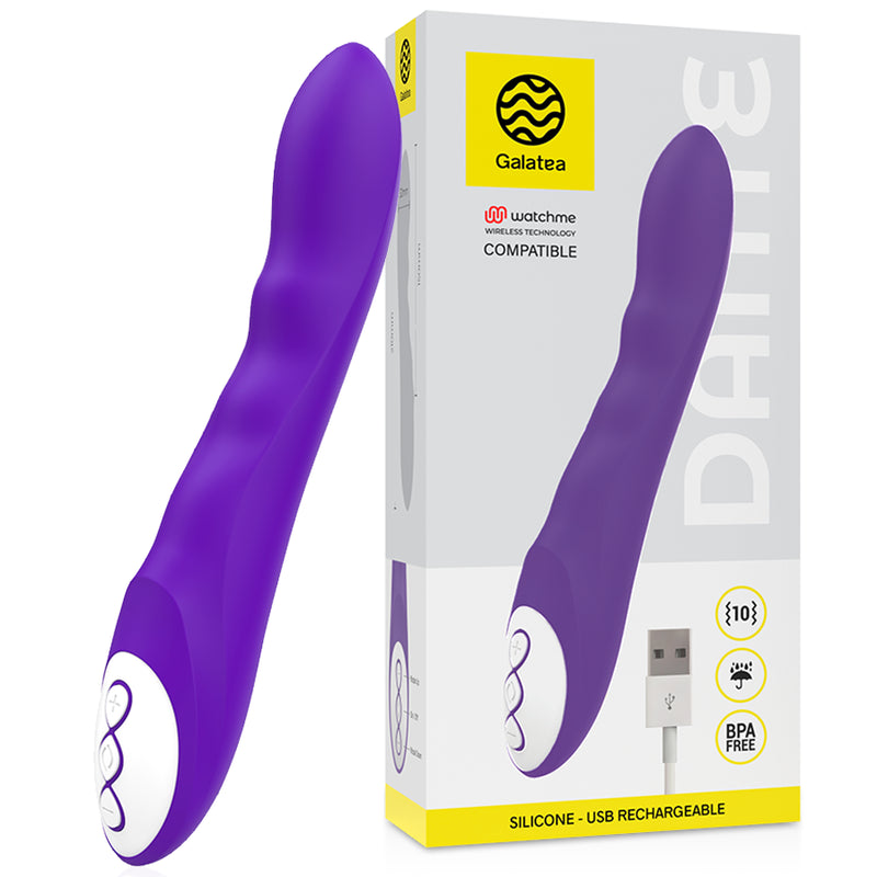 GALATEA VIBRADOR DANTE LILAC COMPATiVEL COM A TECNOLOGIA WATCHME WIRELESS