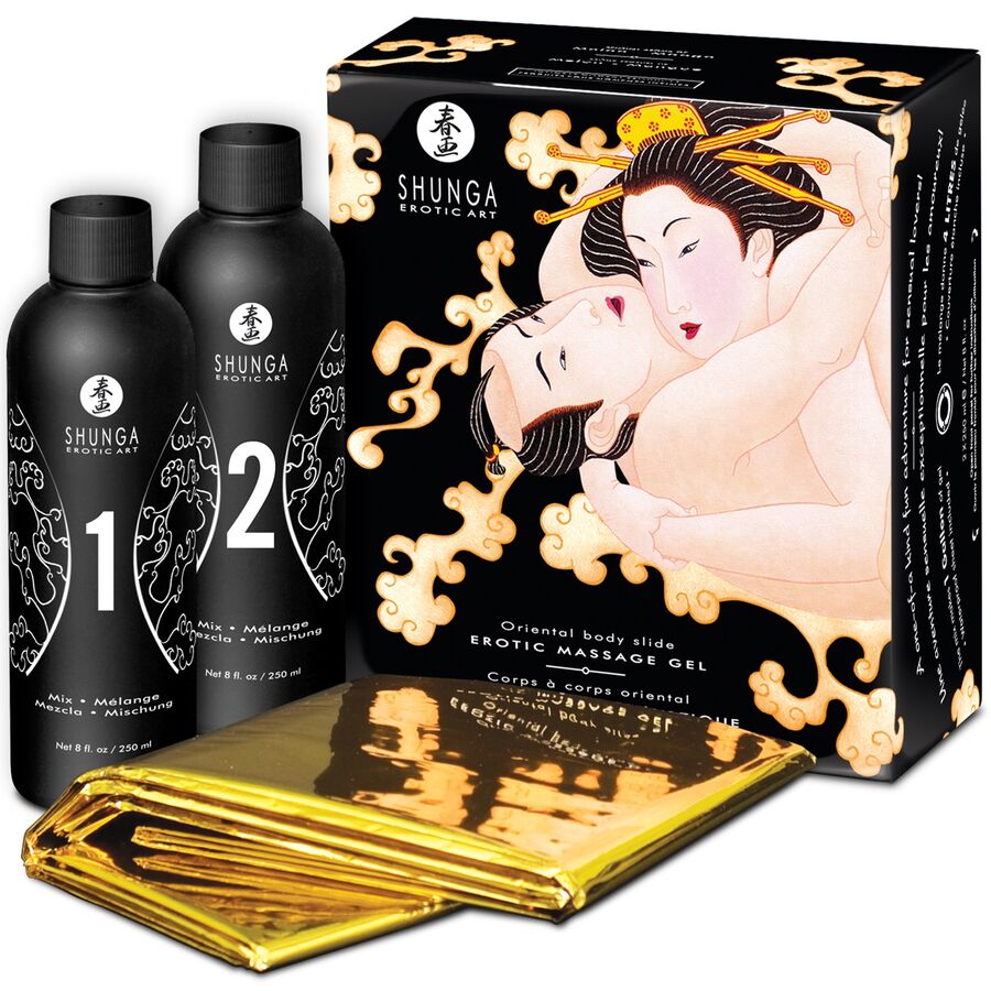 SHUNGA GEL DE MASSAGEM ERoTICO CORPO A CORPO MELaO ORIENTAL MANGA