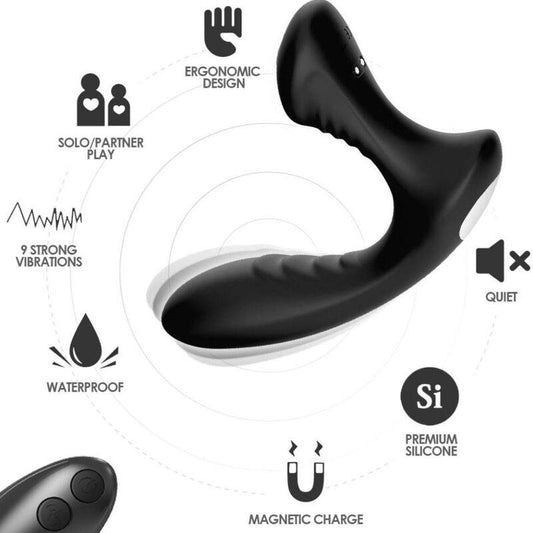 ARMONY STORM VIBRADOR ANAL PRoSTATA E PLUG CONTROLE REMOTO PRETO