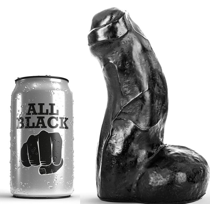 ALL BLACK - DONG REALISTA PRETO 17 CM