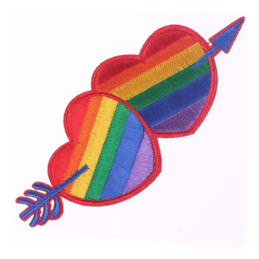 PRIDE - PATCH DE CORAO COM BANDEIRA LGBT