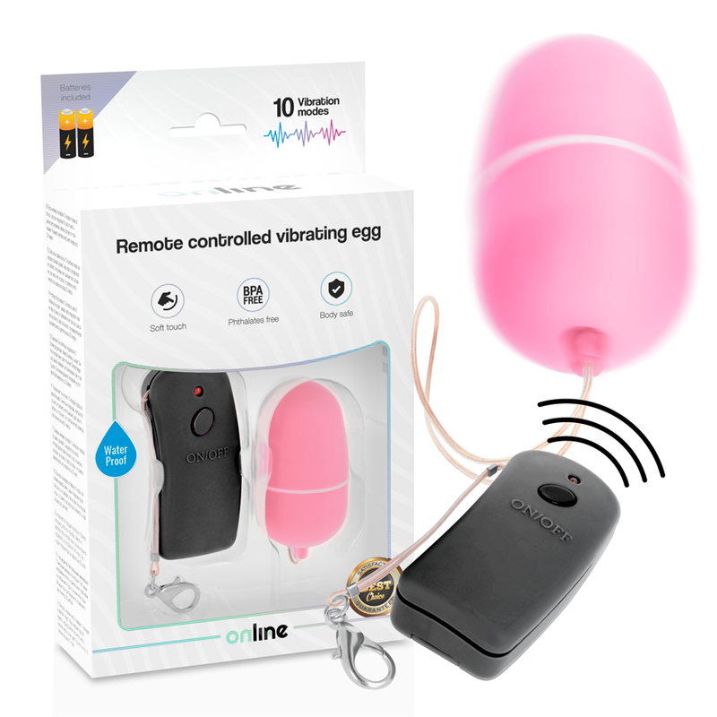 ONLINE - OVO VIBRANTE COM CONTROLE REMOTO ROSA