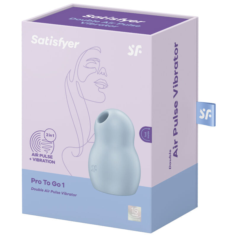 SATISFYER - PRO TO GO 1 ESTIMULADOR E VIBRADOR DE PULSO DE AR DUPLO VERMELHO