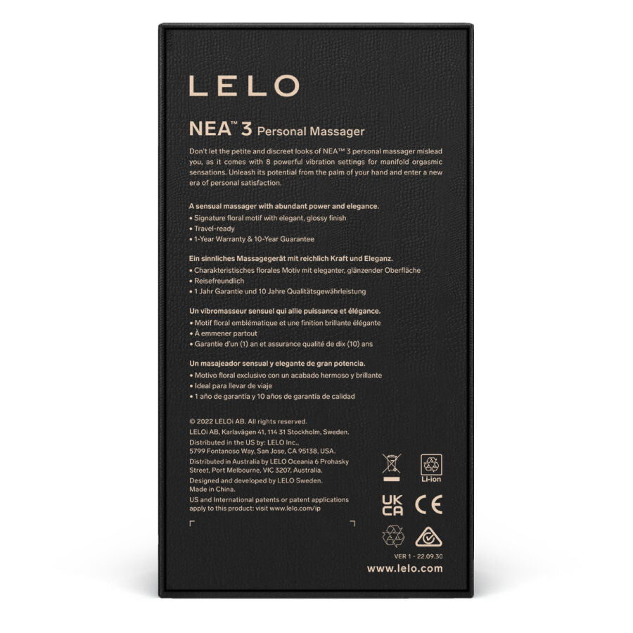 LELO - NEA 3 MASSAGEIRO PESSOAL PRETO