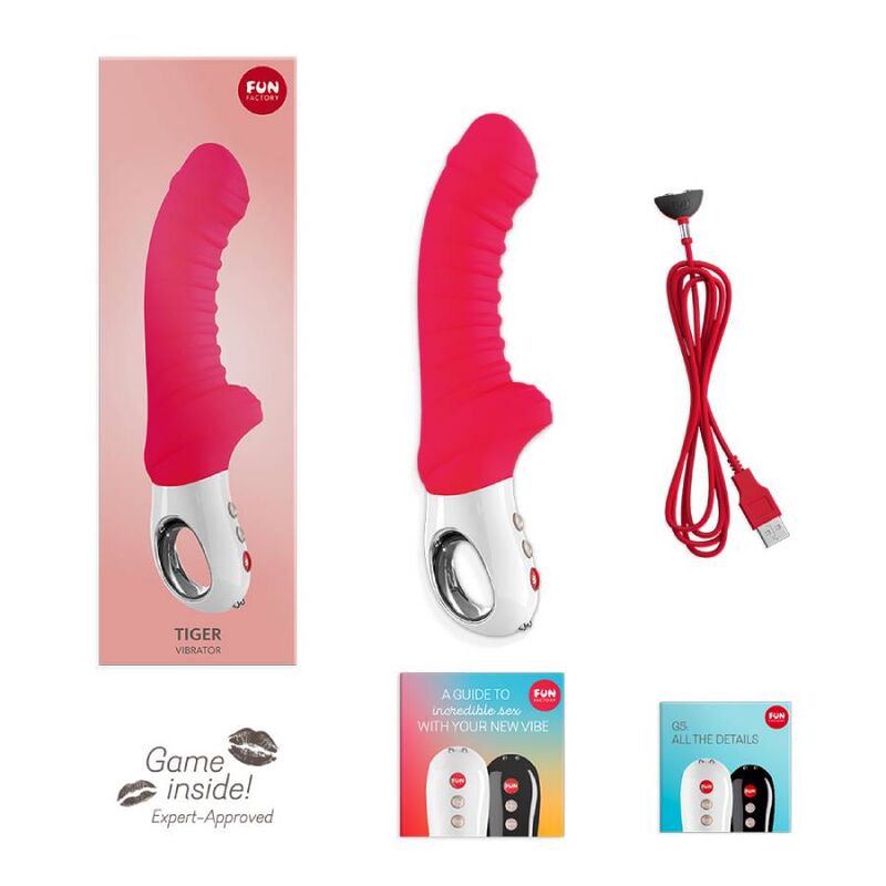 FUN FACTORY - VIBRADOR TIGER G5 ÍNDIA VERMELHO