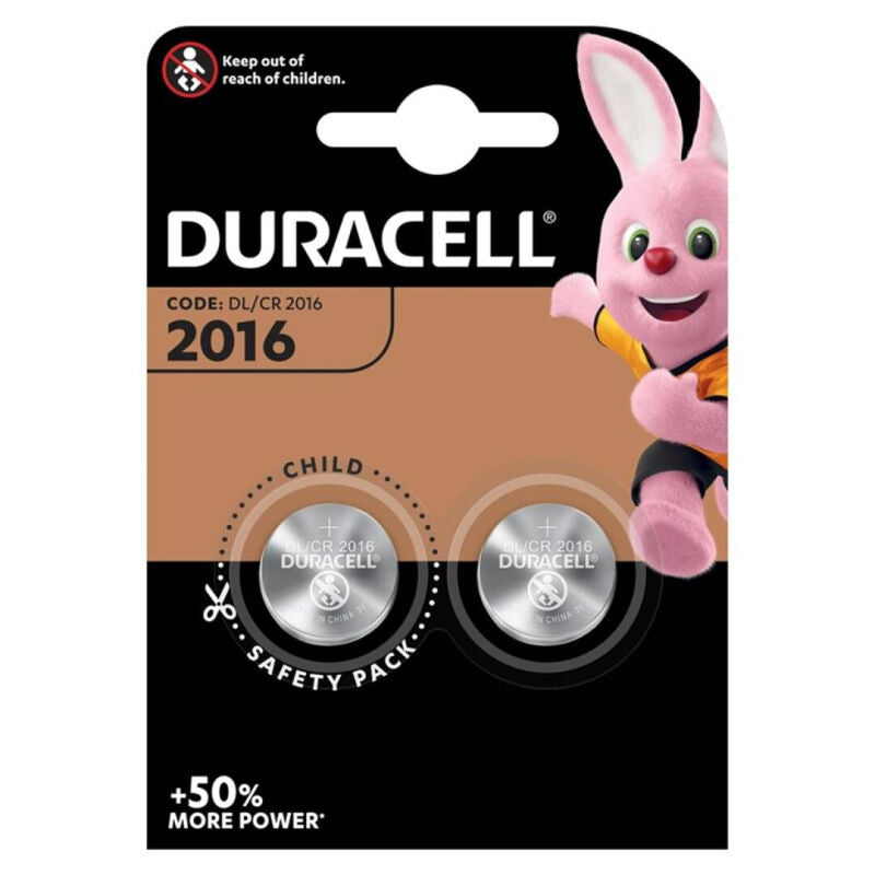 DURACELL - BATERIA BOTO LITIO CR2016 3V 2 UNIDADE