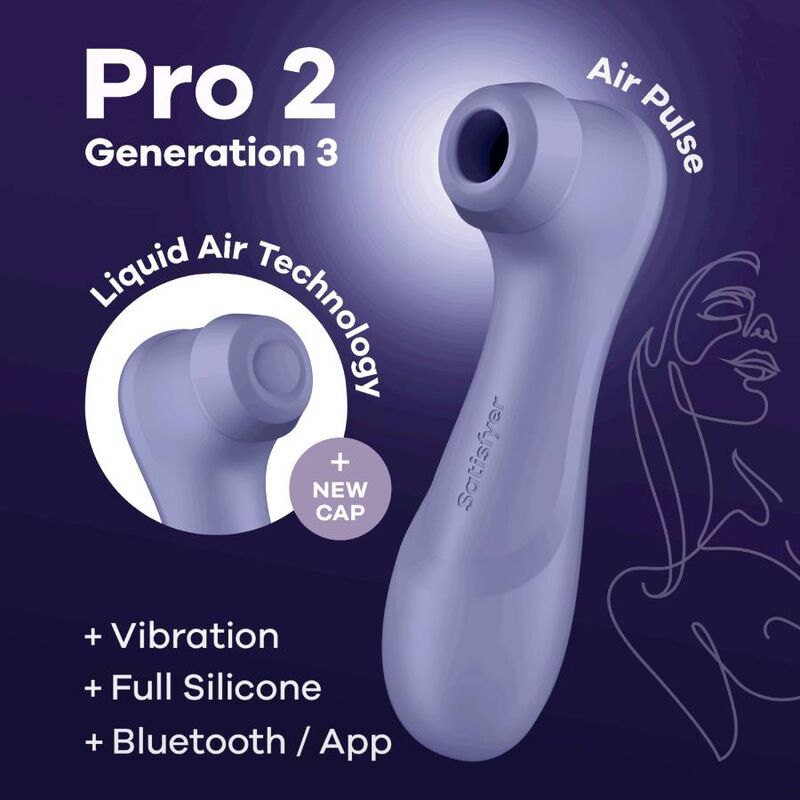 SATISFYER - PRO 2 GENERACIÓN 3 VINHO TINTO BLUETOOTH E APP