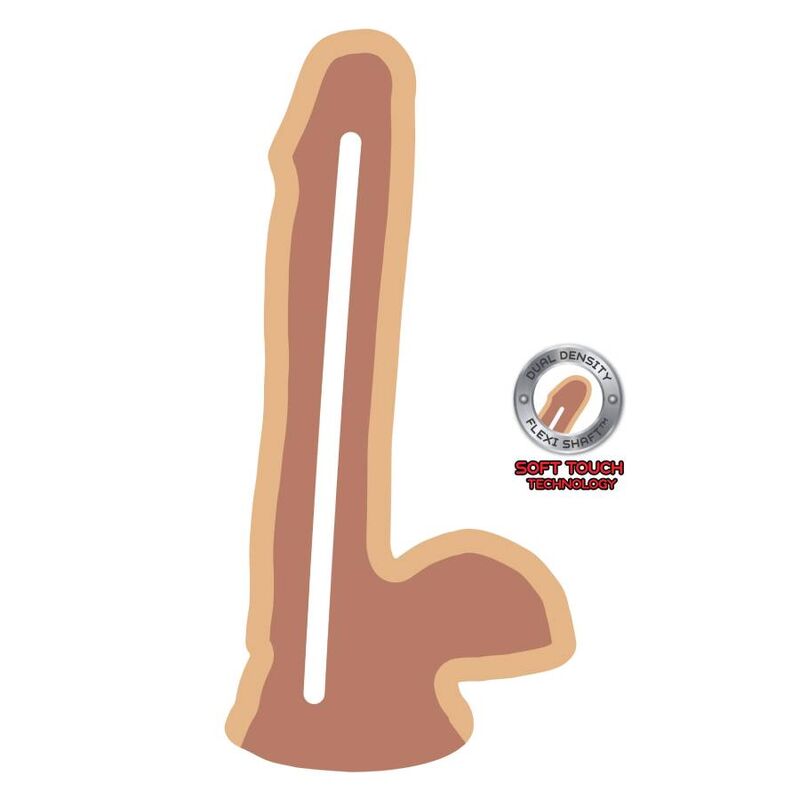 GET REAL - DILDO DE DUAL DENSIDADE PELE DE BOLAS DE 17 CM